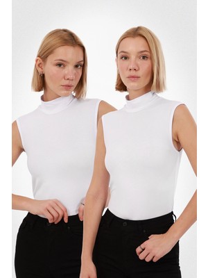 Yade Fashion Kadın Kolsuz Bluz 2’li Set