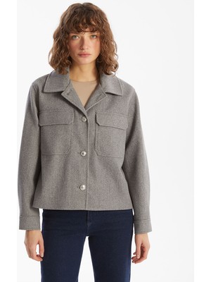 Lc Waikiki Yeni Sezon Gömlek Yaka Kadın Kaşe Kaban