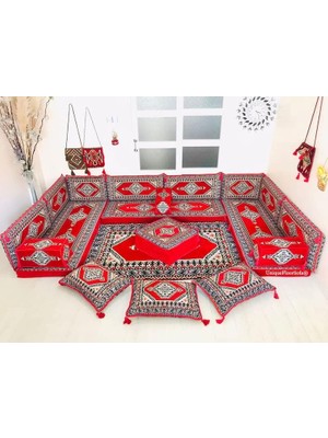 Anka Group Kilim Desenli U Köşe 10CM - Kırmızı
