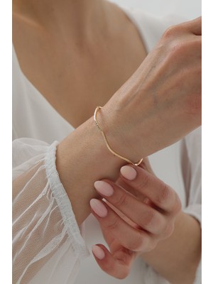 Yavuz Kuyumculuk 14 Ayar Altın Kalemli Zikzak Kelepçe