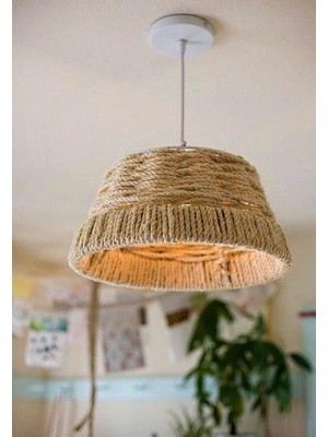 Nylife Hasır Halatlı Bohem Rustik Avize