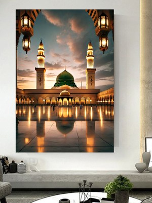 PremiumPort Renkli ve Şık Medine Baskılı Kanvas Tablo ile Yaşam Alanınıza Estetik Katın
