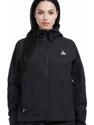 Nike Acg Morpho Storm Fit Adv Loose Fit Rain Jacket Bol Kesim Kapüşonlu Suitici Spor Ceket Siyah
