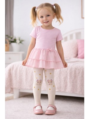 Gigi Giyim Baskılı Kız Çocuk Külotlu Çorap