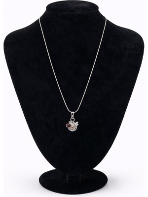 Pangu Yusufçuk ve Uğurböceği Figürlü Gümüş Renk Çelik Zincir Kolye