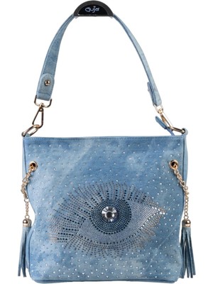 Guja C1083 Kadın Ithal Taşlı Denim Çanta