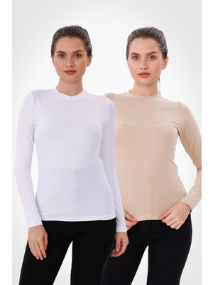 Yade Fashion Uzun Kol Bisiklet Yaka Body 2\'li Set