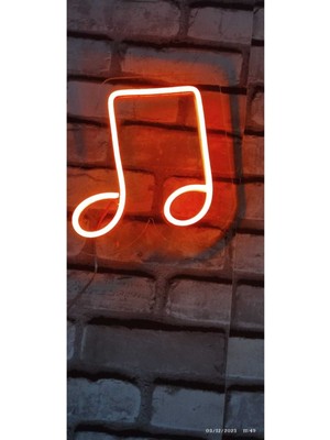 PremiumPort Renkli Neon LED Müzik Nota Dekoratif Işık 12V Tak ve Çalıştır