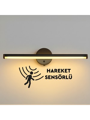 PremiumPort Sensörlü Günışığı Aplik, 38CM, Pilli, Yapışkanlı, LED Işık, Dekoratif