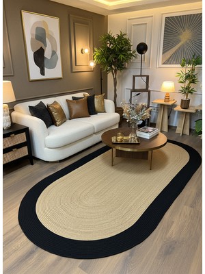 Rose'n Home JÜT-C16 Elde Dokuma Doğal Jüt Hasır Halı