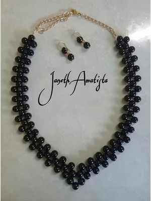 Shiklik Şıklığınızı Tamamlayacak Zarif Siyah Inci Takı Seti