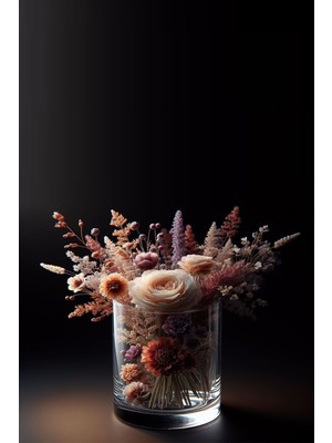 PremiumPort Şeffaf Silindir Cam Vazo ve Saksı Mumluk 10X10 Cm, Şık ve Zarif Tasarım