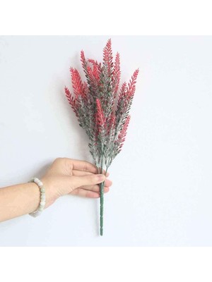 PremiumPort Fuşya Lavanta Demeti, Pudrasız, Dekoratif, Yeşillik Aranjman, 35 Cm, 7 Dal
