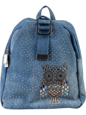 Guja C1079 Kadın Taşlı Ithal Denim Sırt Çantası