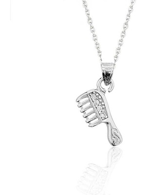 Özcömert Silver Gümüş Tarak Bayan Kolye