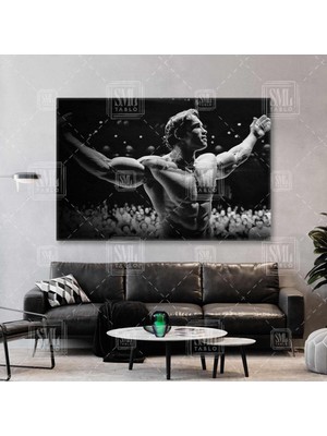PremiumPort Fitness ve Spor Tutkusu Için Motivasyon Dolu Yatay Kanvas Tablo