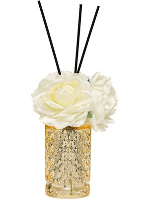 Missi Kristal Gül Serisi- Amber Silindir Cam/oud Vaniya Oda Kokusu