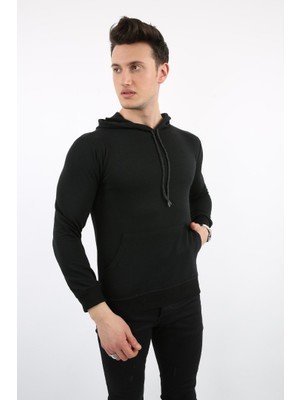 buğrahayalin Iki Iplik Kapşonlu Kanguru Cepli Erkek Günlük Sweatshirt