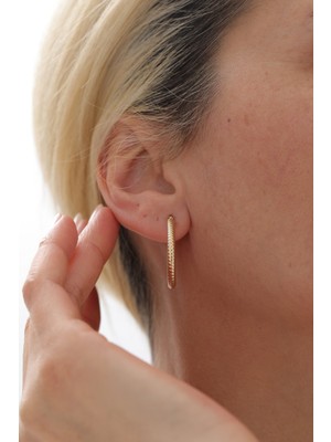 Yavuz Kuyumculuk 14 Ayar Altın Damla Halka Küpe