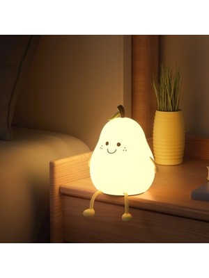 PremiumPort Renk Değiştiren USB Şarjlı Armut Tasarımlı Gece Lambası
