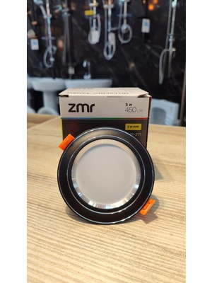 10 Adet 5 Watt Siyah Krom Kasa Beyaz Işık LED Spot Zmr 6500K