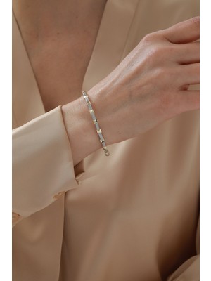 Yavuz Kuyumculuk 14 Ayar Altın Taşlı Esnek Piramit Kelepçe