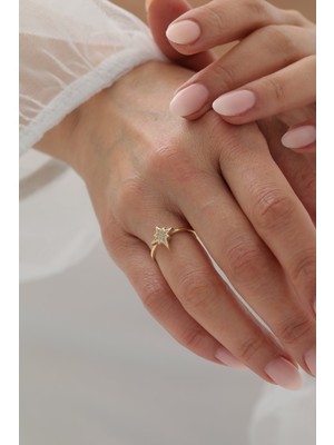 Yavuz Kuyumculuk 14 Ayar Altın Kuzey Yıldızı Yüzük