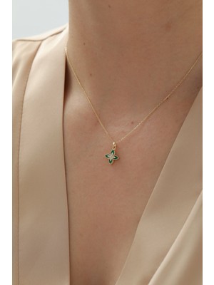 Yavuz Kuyumculuk 14 Ayar Altın Mineli Nergis Kolye