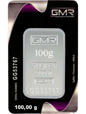 GMR 100 Gram Gümüş Külçe