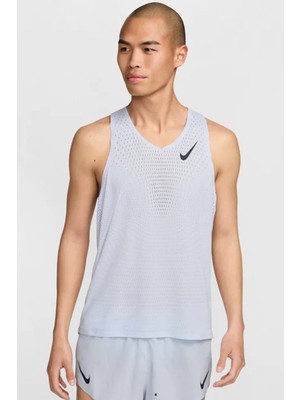 Nike Dri Fit Aeroswift Running Adv Singlet Tank Top Lazer Kesim Koşu Atleti Açık Mavi