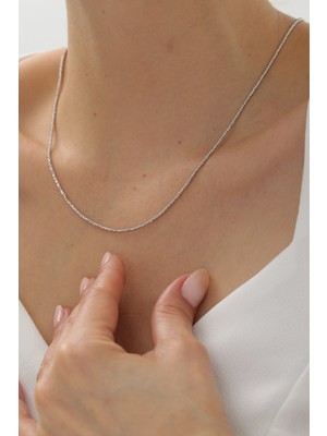 Yavuz Kuyumculuk 14 Ayar Altın Beyaz Altın Dorika Zincir