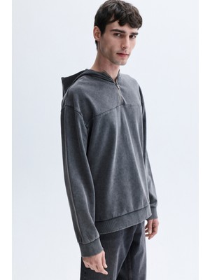 Oversıze Kapüşonlu Sweatshırt