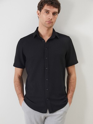 Lc Waikiki Yeni Sezon Regular Fit Kısa Kollu Erkek Dokulu Gömlek