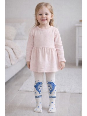 Gigi Giyim Dolphin Baskılı Kız Çocuk Külotlu Çorap