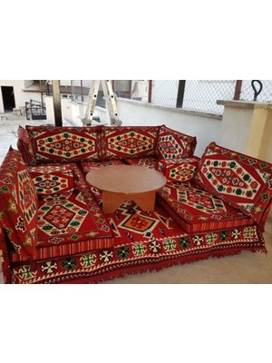 Anka Group Kilim Desenli U Köşe 10CM Seri 2 - Koyu Kırmızı