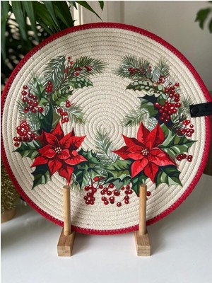 PremiumPort Yılbaşı Temalı Kokina Dft Baskı Supla ve Amerikan Servis Takımı