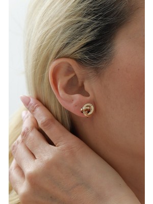 Yavuz Kuyumculuk 14 Ayar Altın Düğüm Küpe