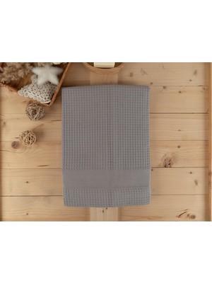 Baveno Home Pamuklu 110X160 cm Waffle Dokulu Fonksiyonel Pike Banyo Havlusu Baveno