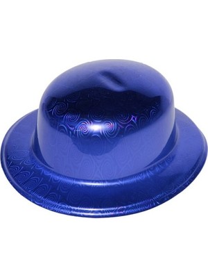 Ett Mavi Renk Hologramlı Plastik Yuvarlak Melon 27X24 cm