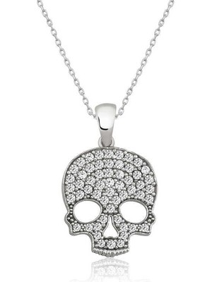 Özcömert Silver Gümüş Kuru Kafa Bayan Kolye