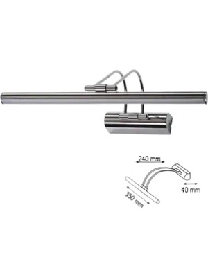 PremiumPort 6W Flüt Aplik Krom Kasa - Gün Işığı, Şık ve Parlak Tasarım