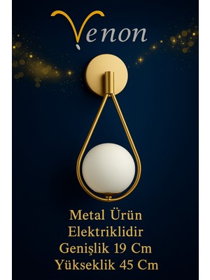 PremiumPort Modern Su Damlası Aplike, Şık ve Estetik Ev Dekoru Aksesuarı