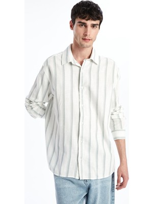 Lc Waikiki Yeni Sezon Regular Fit Uzun Kollu Keten Görünümlü Erkek Gömlek