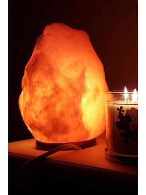PremiumPort Doğal Pembe Himalaya Tuzu Lambası, 1.50 M Kablo ve Ampüllü