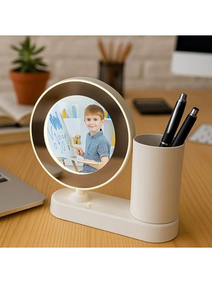 Best Hediye Kalemlikli Yuvarlak Sihirli Ayna - 17X20CM