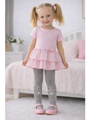 Gigi Giyim Tavşan Desenli Kız Çocuk Külotlu Çorap