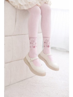 Gigi Giyim Tavşan Desenli Kız Çocuk Külotlu Çorap