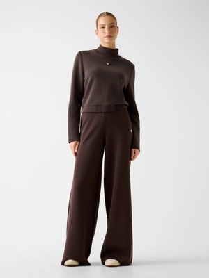 Guess Olympe Yüksek Yaka Kadın Kahverengi Sweatshirt V4YQ05KCAY2-A10K