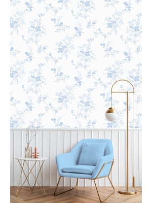 Golden DUVAR KAĞIDI - BORDÜR Çiçek Desen Soft Renkler Dekoratif 5.2m² Nonwoven Duvar Kağıdı