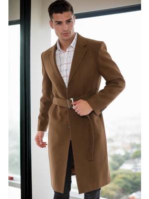 PLT9400 Dewberry Erkek Palto-Camel
